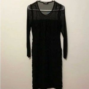 Simon Chang midi black dress
